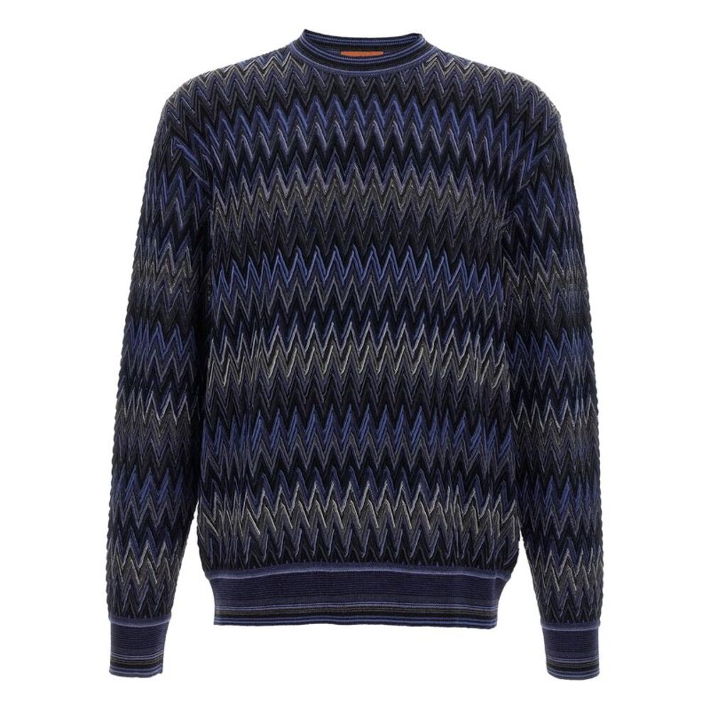 Missoni Blue Wool Men's Cardigan